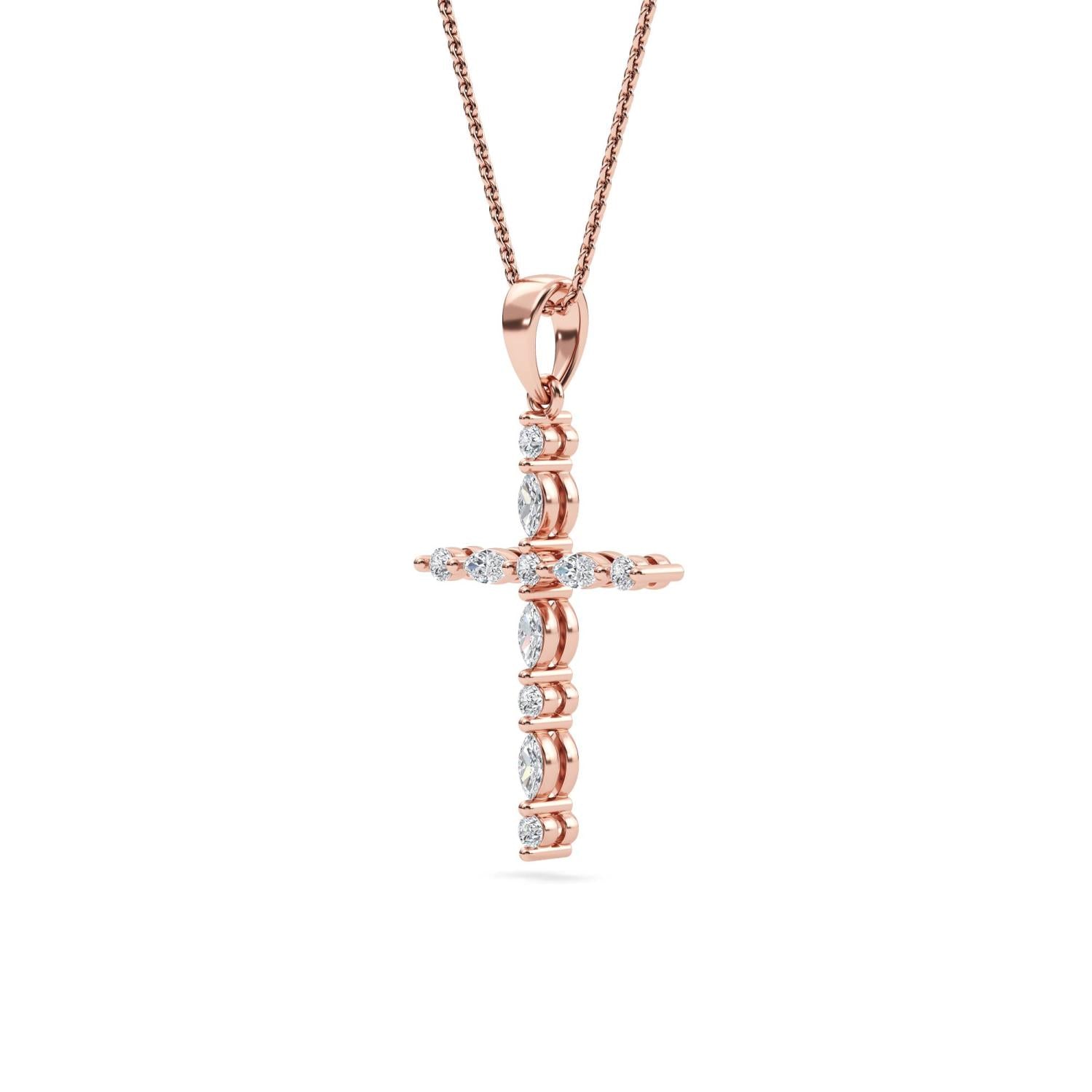 9K Rose Gold Lab Grown Diamond PENDANT 0.53 ctw P32527-0.50CT