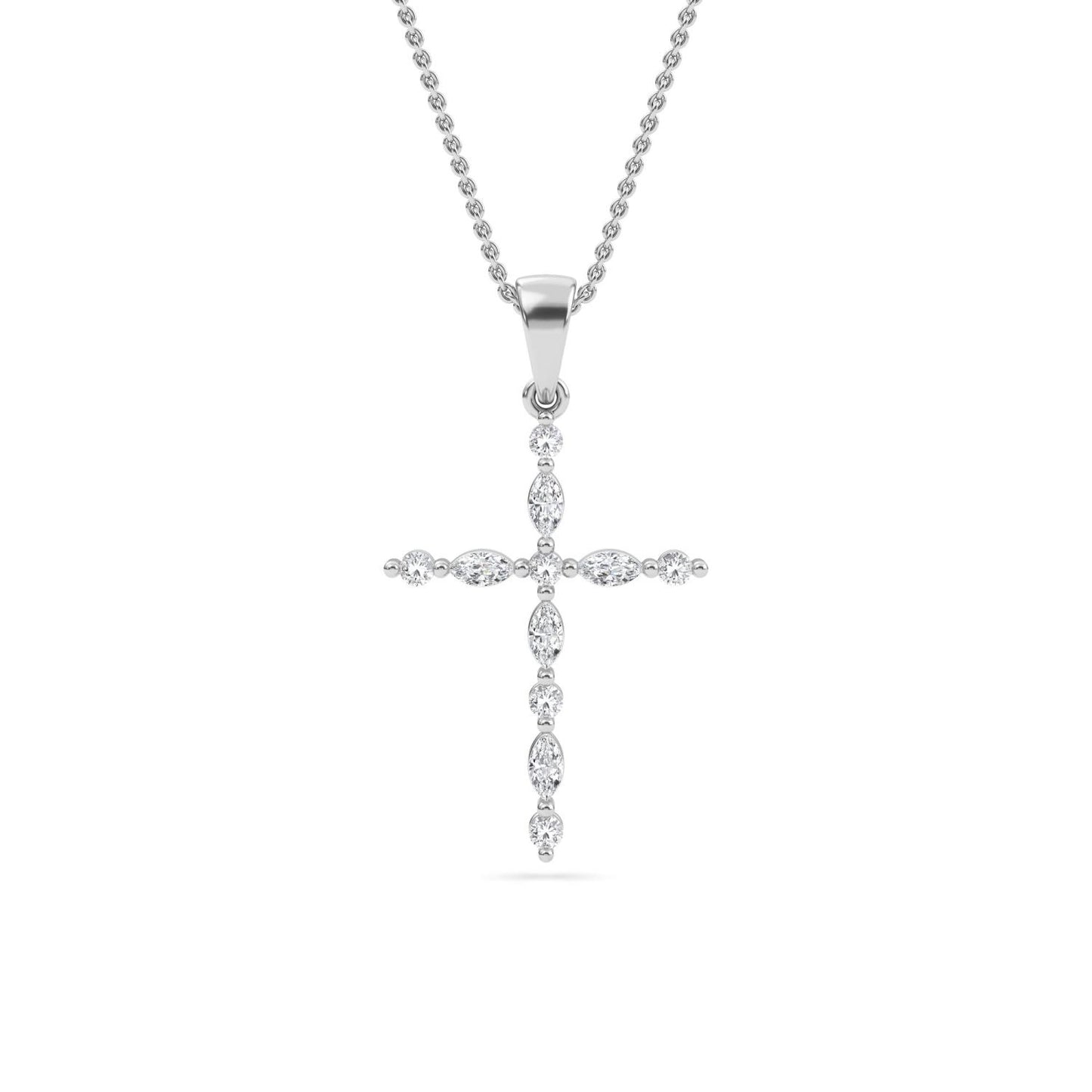 9K White Gold Lab Grown Diamond PENDANT 0.53 ctw P32527-0.50CT