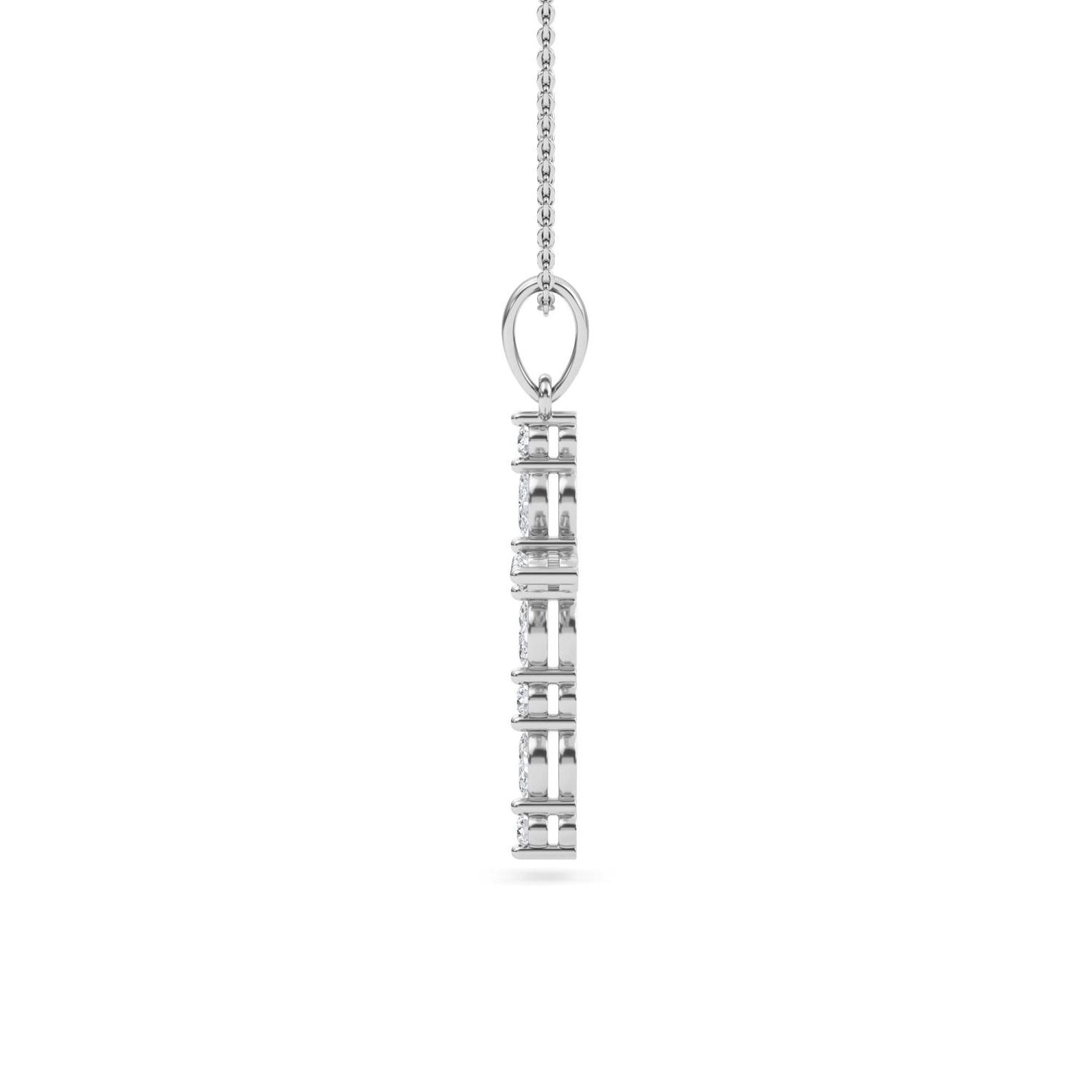 9K White Gold Lab Grown Diamond PENDANT 0.53 ctw P32527-0.50CT