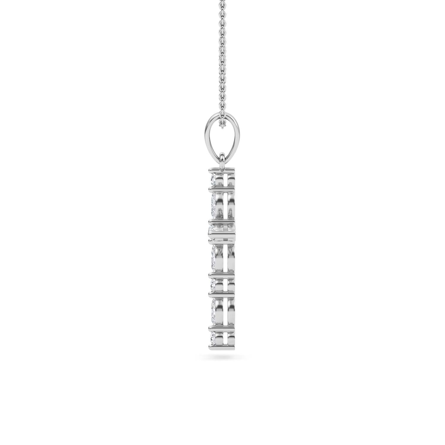 9K White Gold Lab Grown Diamond PENDANT 0.53 ctw P32527-0.50CT
