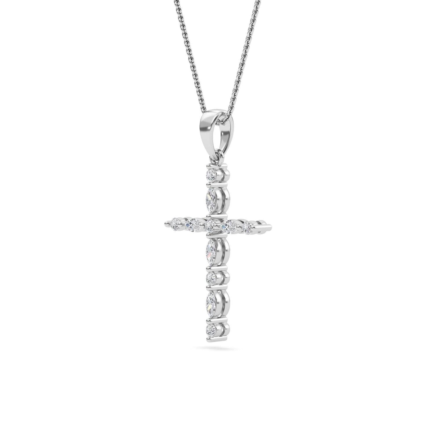 9K White Gold Lab Grown Diamond PENDANT 0.53 ctw P32527-0.50CT