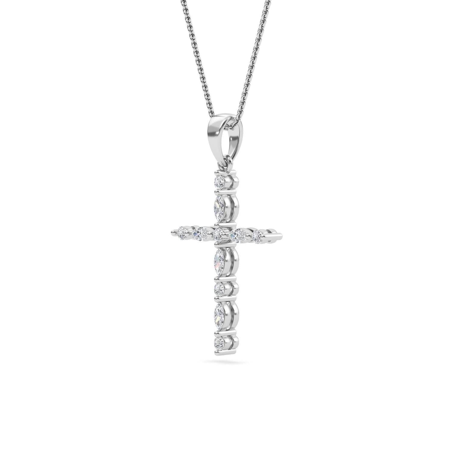 9K White Gold Lab Grown Diamond PENDANT 0.53 ctw P32527-0.50CT