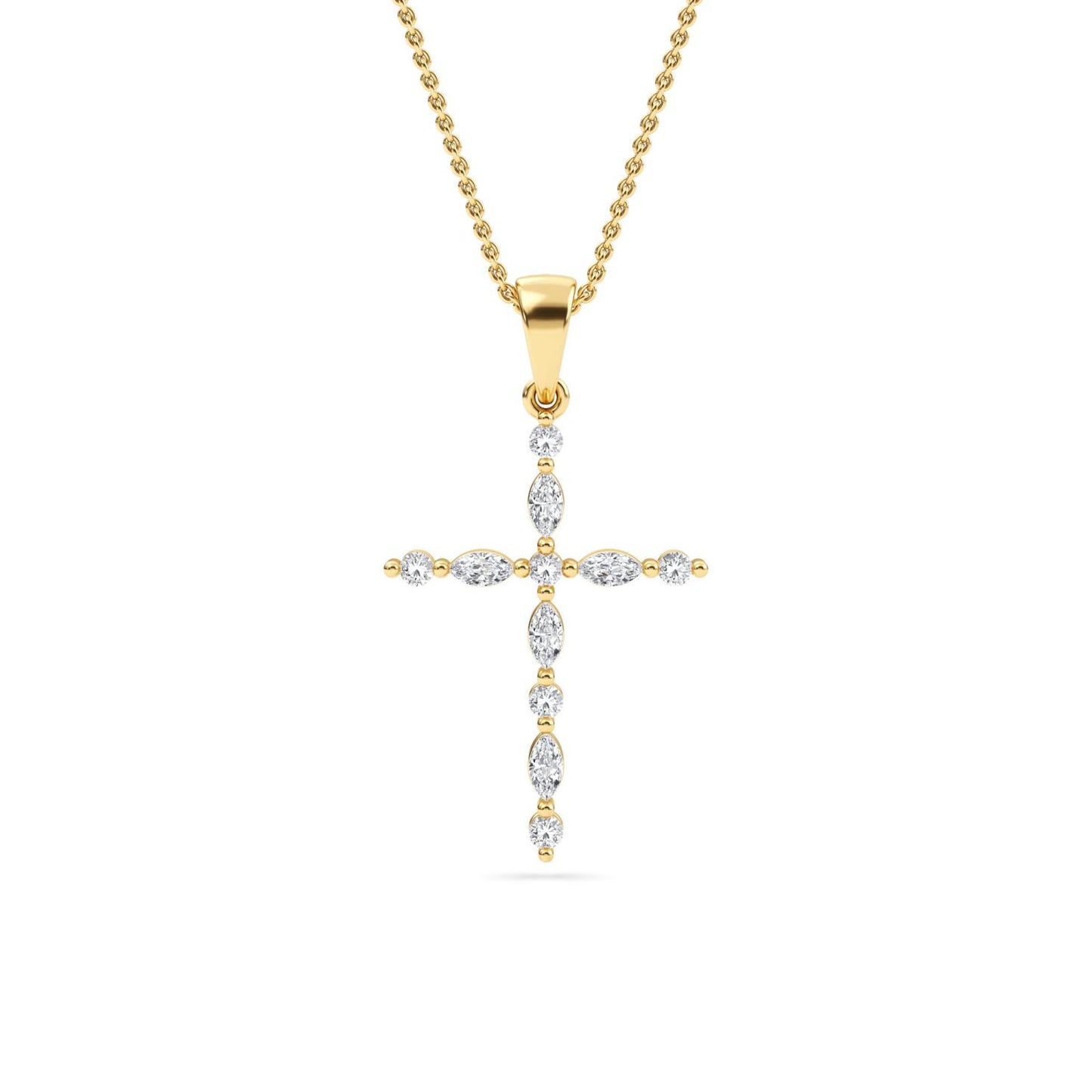 9K Yellow Gold Lab Grown Diamond PENDANT 0.53 ctw P32527-0.50CT