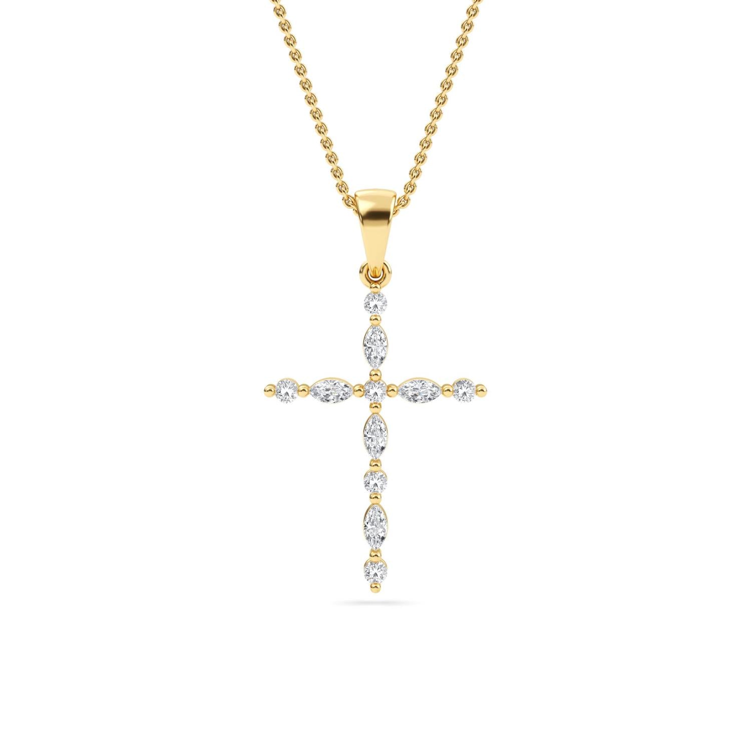 9K Yellow Gold Lab Grown Diamond PENDANT 0.53 ctw P32527-0.50CT