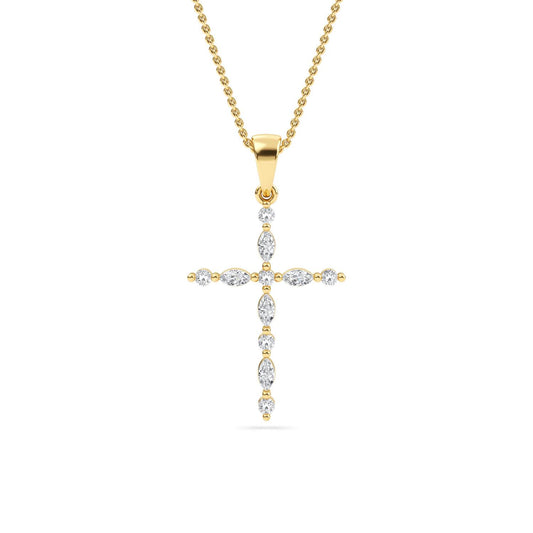 9K Yellow Gold Lab Grown Diamond PENDANT 0.53 ctw P32527-0.50CT