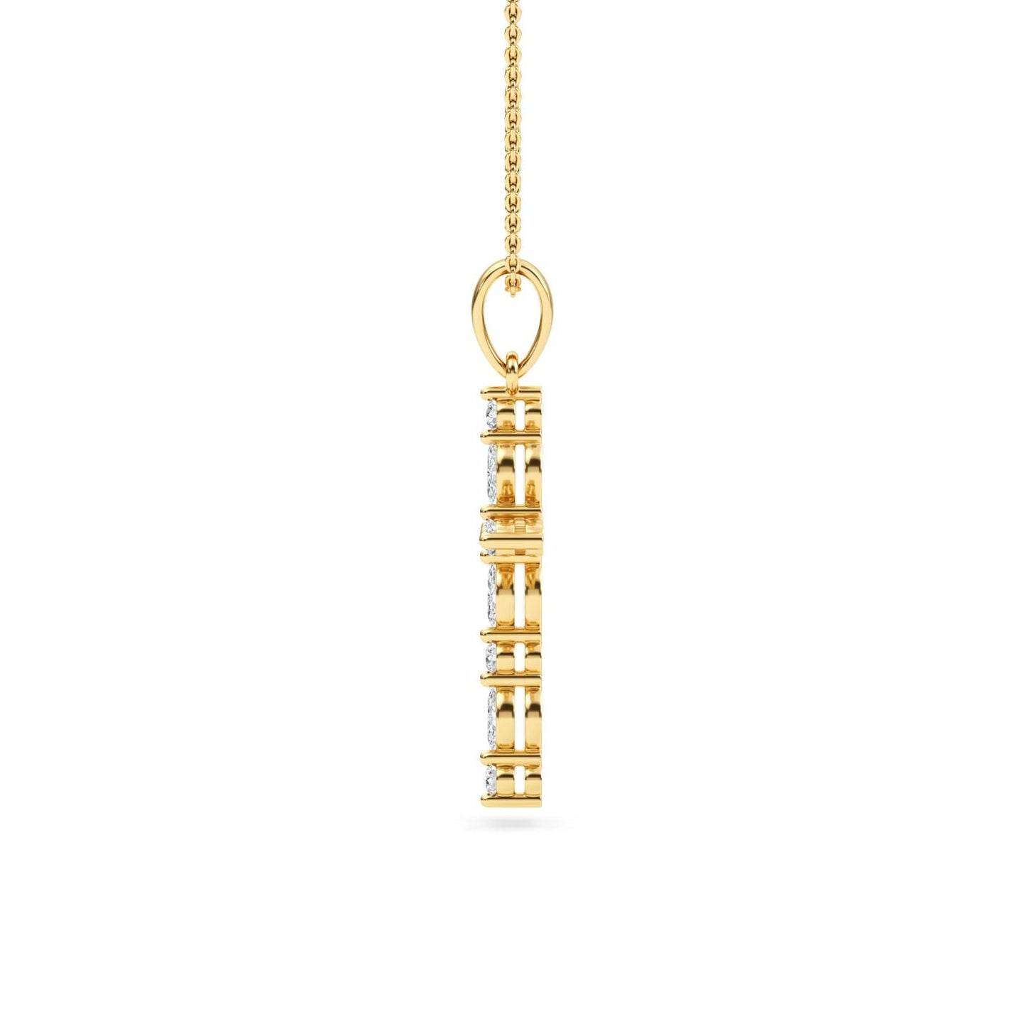 9K Yellow Gold Lab Grown Diamond PENDANT 0.53 ctw P32527-0.50CT