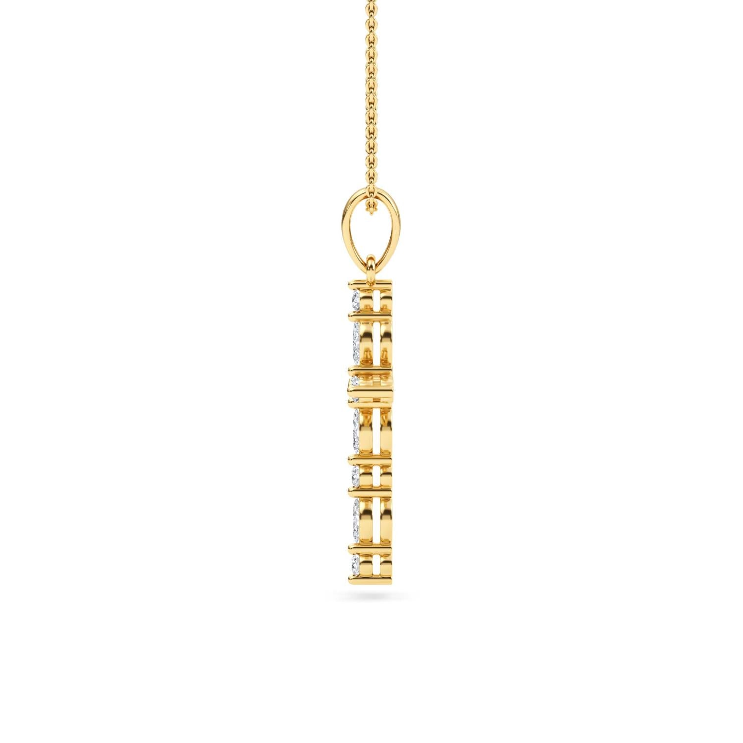 9K Yellow Gold Lab Grown Diamond PENDANT 0.53 ctw P32527-0.50CT