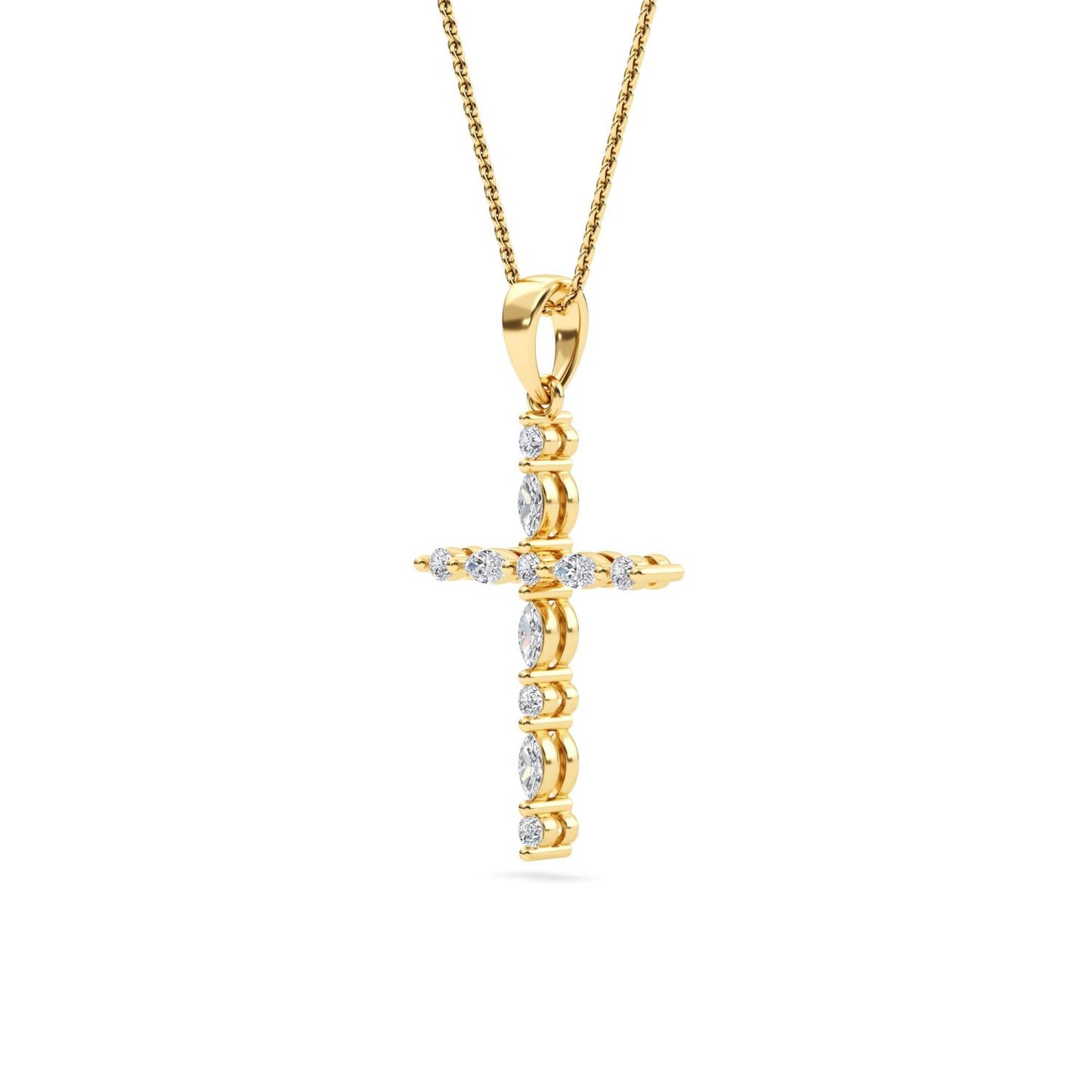 9K Yellow Gold Lab Grown Diamond PENDANT 0.53 ctw P32527-0.50CT