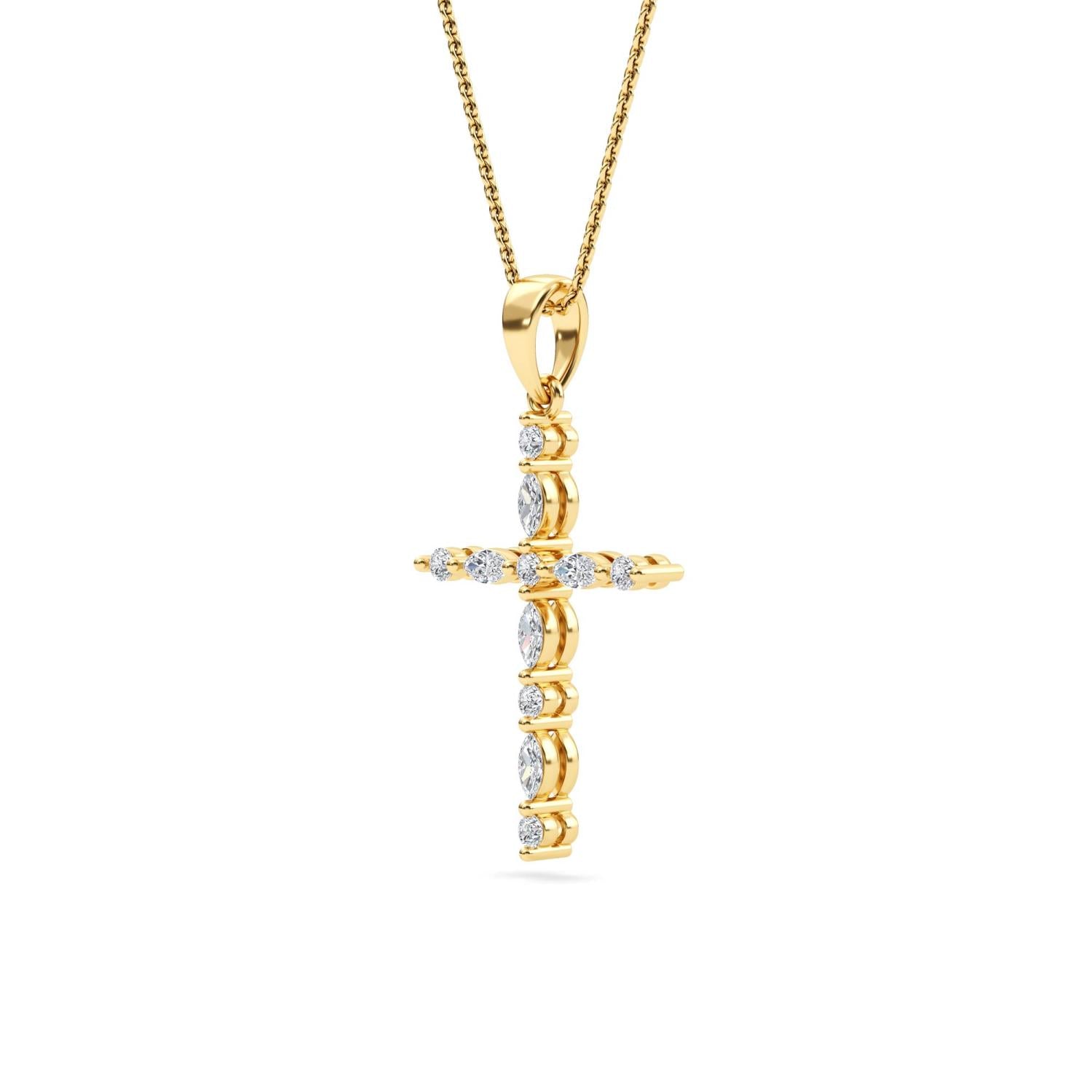 9K Yellow Gold Lab Grown Diamond PENDANT 0.53 ctw P32527-0.50CT