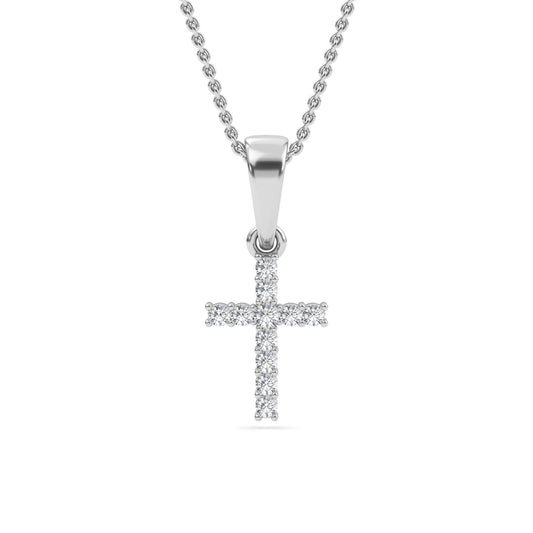9K White Gold Lab Grown Diamond PENDANT 0.24 ctw P32530-0.25CT