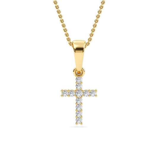 9K Yellow Gold Lab Grown Diamond PENDANT 0.24 ctw P32530-0.25CT
