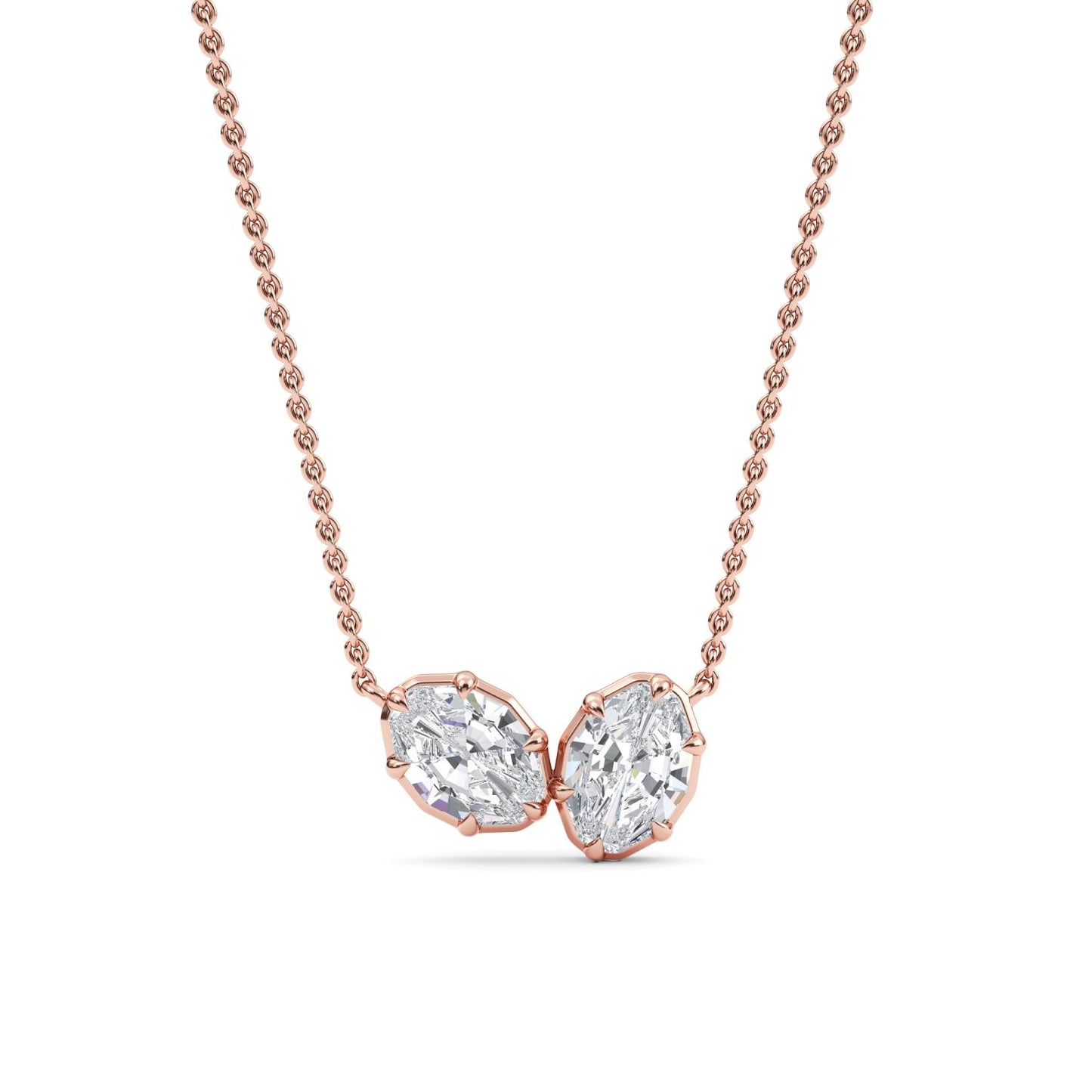 9K Rose Gold Lab Grown Diamond PENDANT 1.42 ctw P32560OV-1.50CT