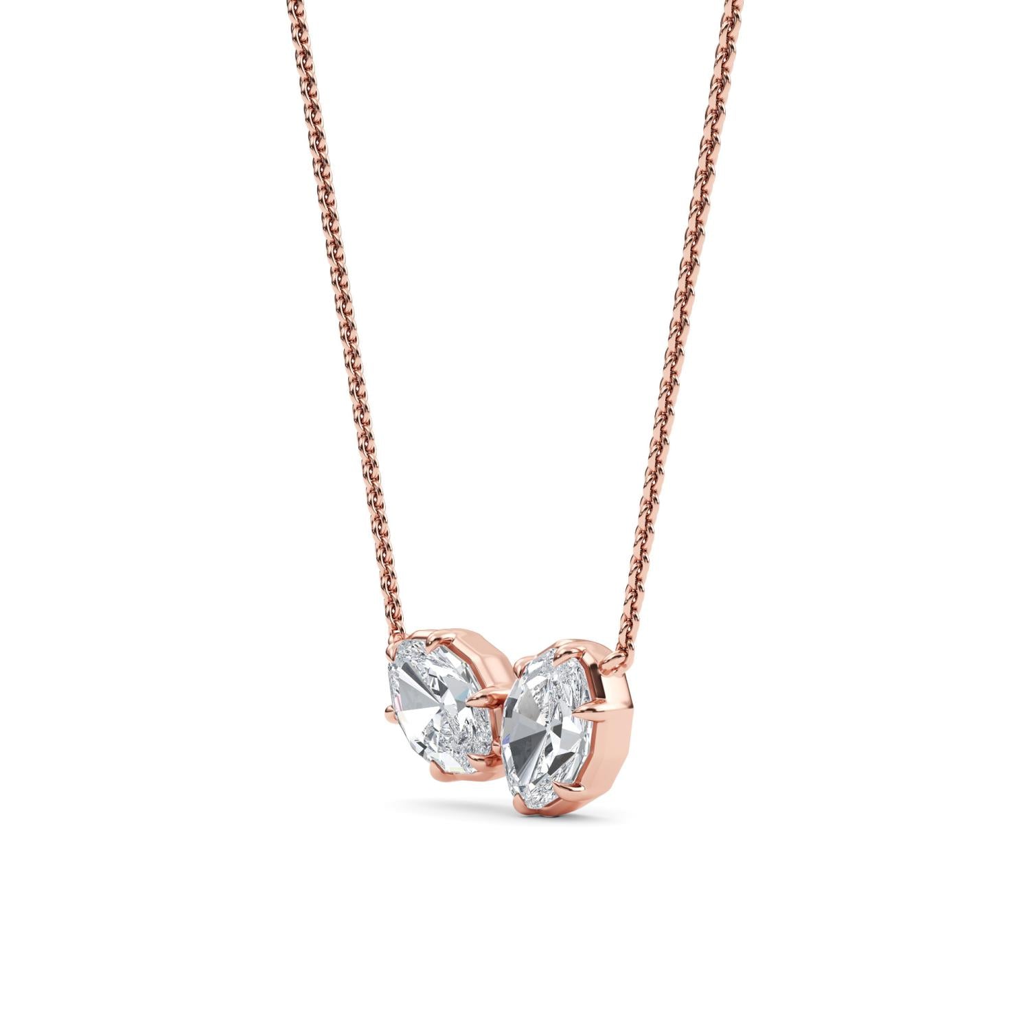 9K Rose Gold Lab Grown Diamond PENDANT 1.42 ctw P32560OV-1.50CT