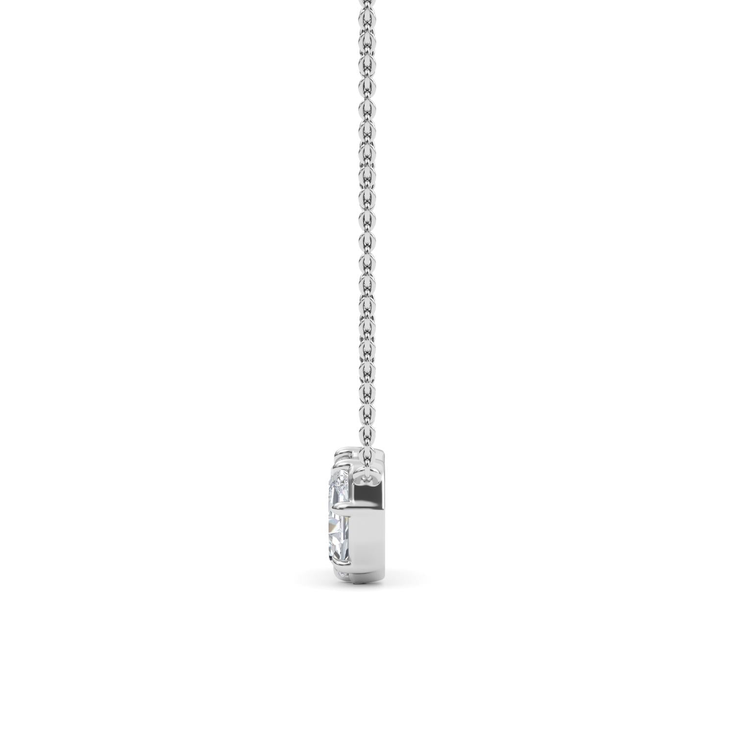 9K White Gold Lab Grown Diamond PENDANT 1.42 ctw P32560OV-1.50CT