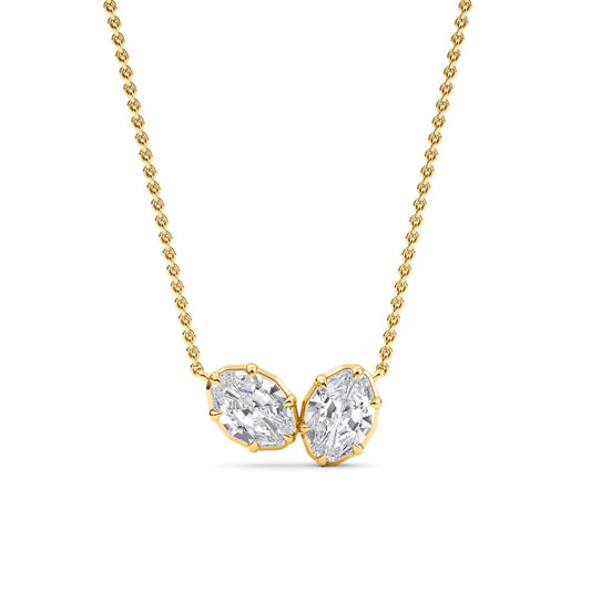 9K Yellow Gold Lab Grown Diamond PENDANT 1.42 ctw P32560OV-1.50CT
