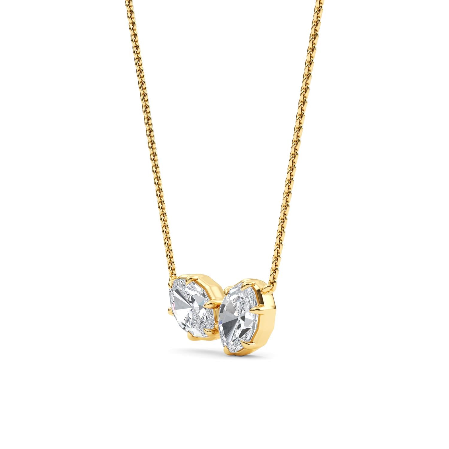 9K Yellow Gold Lab Grown Diamond PENDANT 1.42 ctw P32560OV-1.50CT