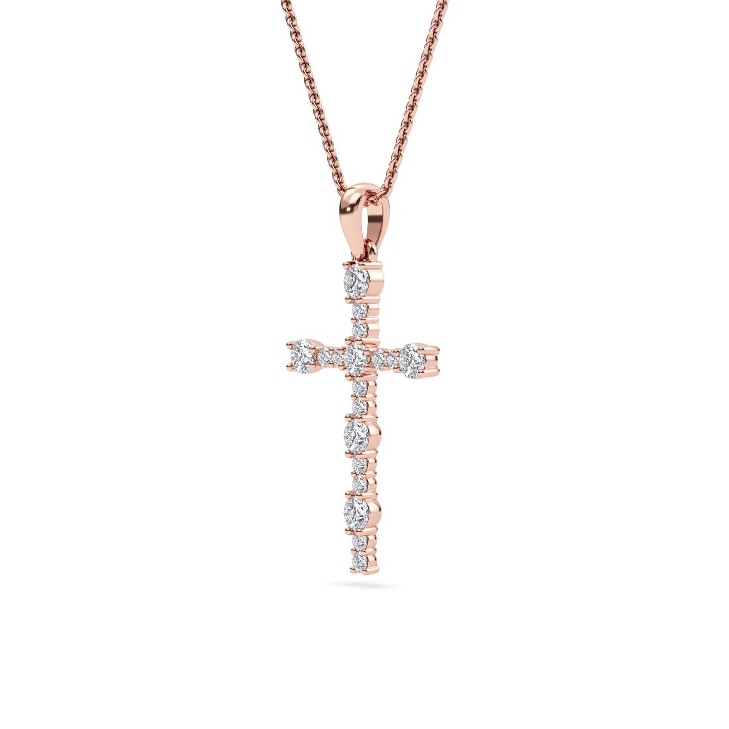 9K Rose Gold Lab Grown Diamond PENDANT 0.57 ctw P32584-0.63CT