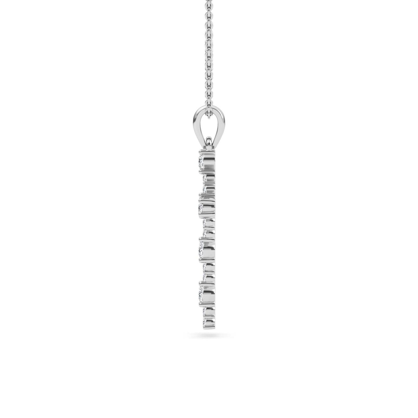 9K White Gold Lab Grown Diamond PENDANT 0.57 ctw P32584-0.63CT