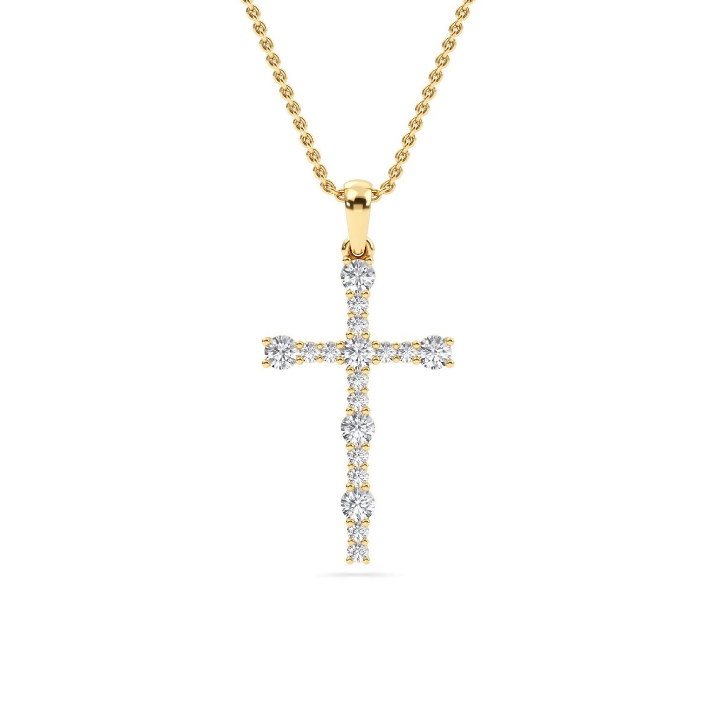 9K Yellow Gold Lab Grown Diamond PENDANT 0.57 ctw P32584-0.63CT