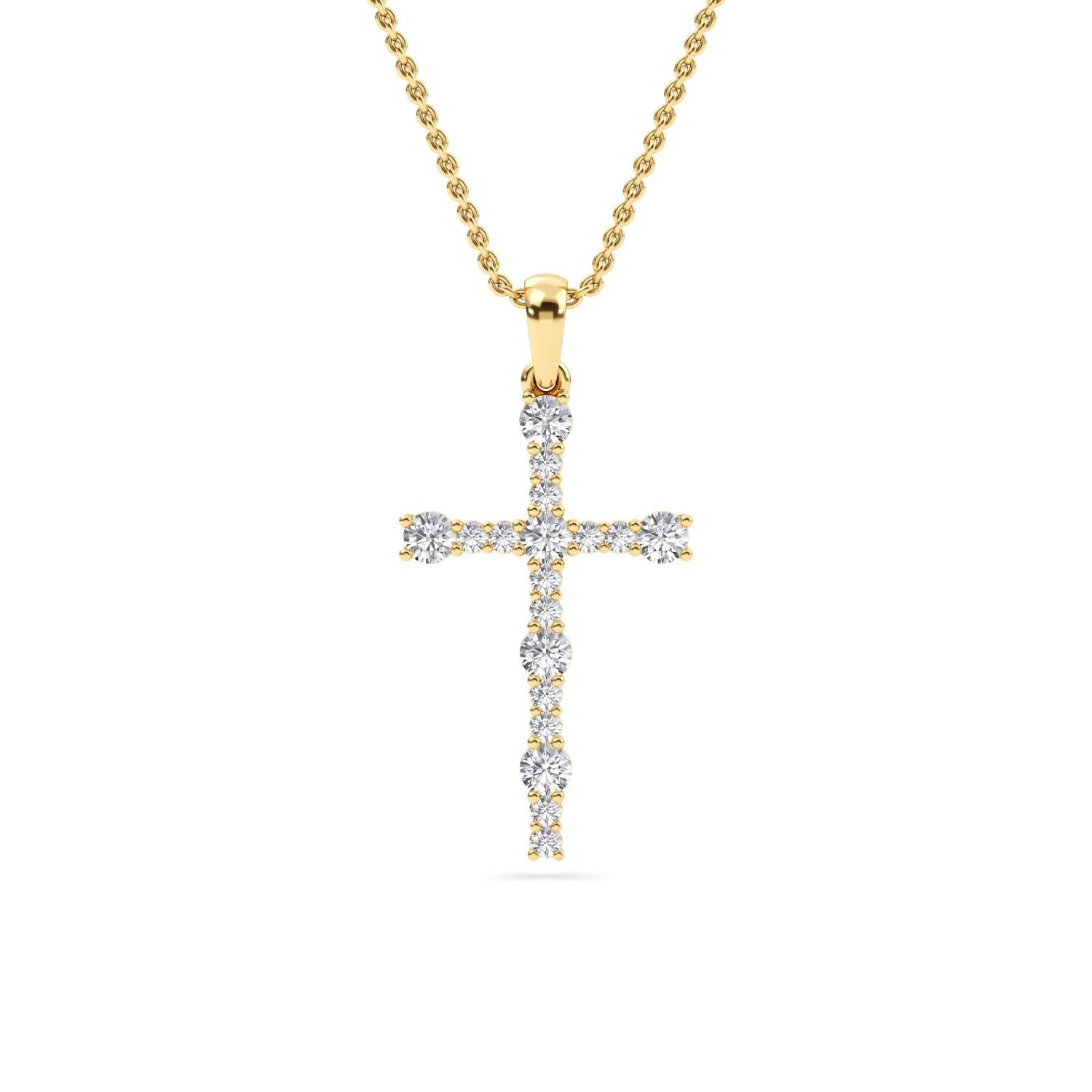 9K Yellow Gold Lab Grown Diamond PENDANT 0.57 ctw P32584-0.63CT