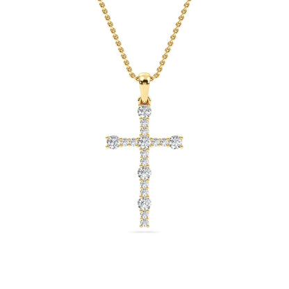 9K Yellow Gold Lab Grown Diamond PENDANT 0.57 ctw P32584-0.63CT