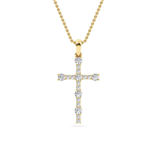 9K Yellow Gold Lab Grown Diamond PENDANT 0.57 ctw P32584-0.63CT