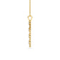 9K Yellow Gold Lab Grown Diamond PENDANT 0.57 ctw P32584-0.63CT