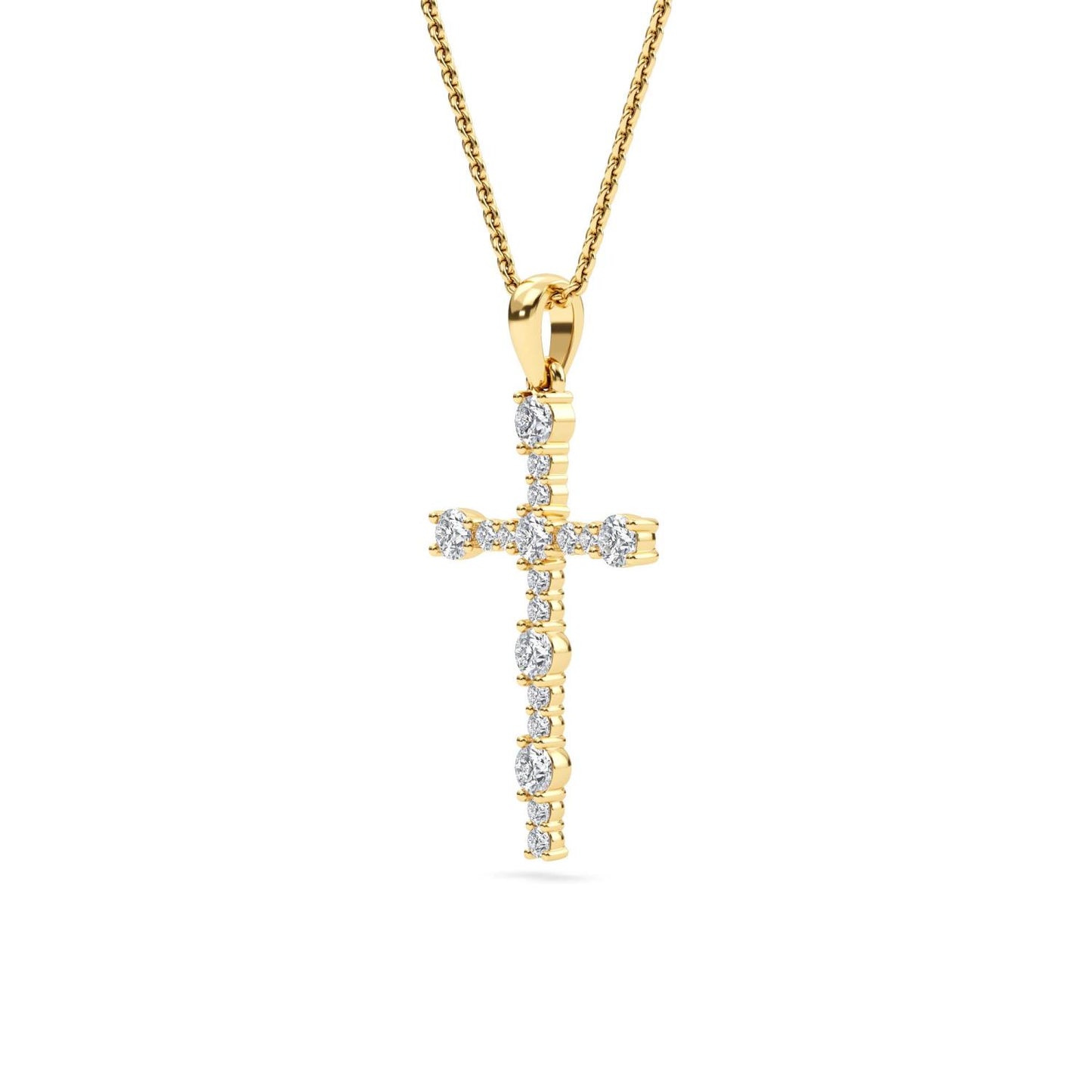 9K Yellow Gold Lab Grown Diamond PENDANT 0.57 ctw P32584-0.63CT