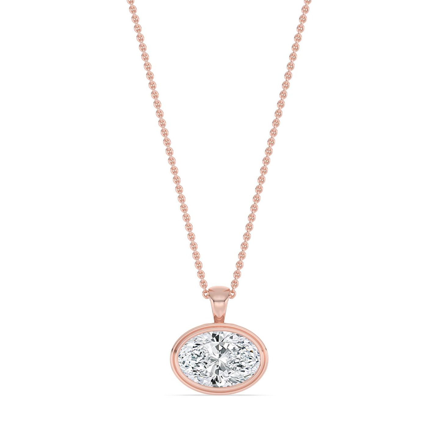 10K Rose Gold Lab Grown Diamond PENDANT 2.00 ctw P32687OV-2