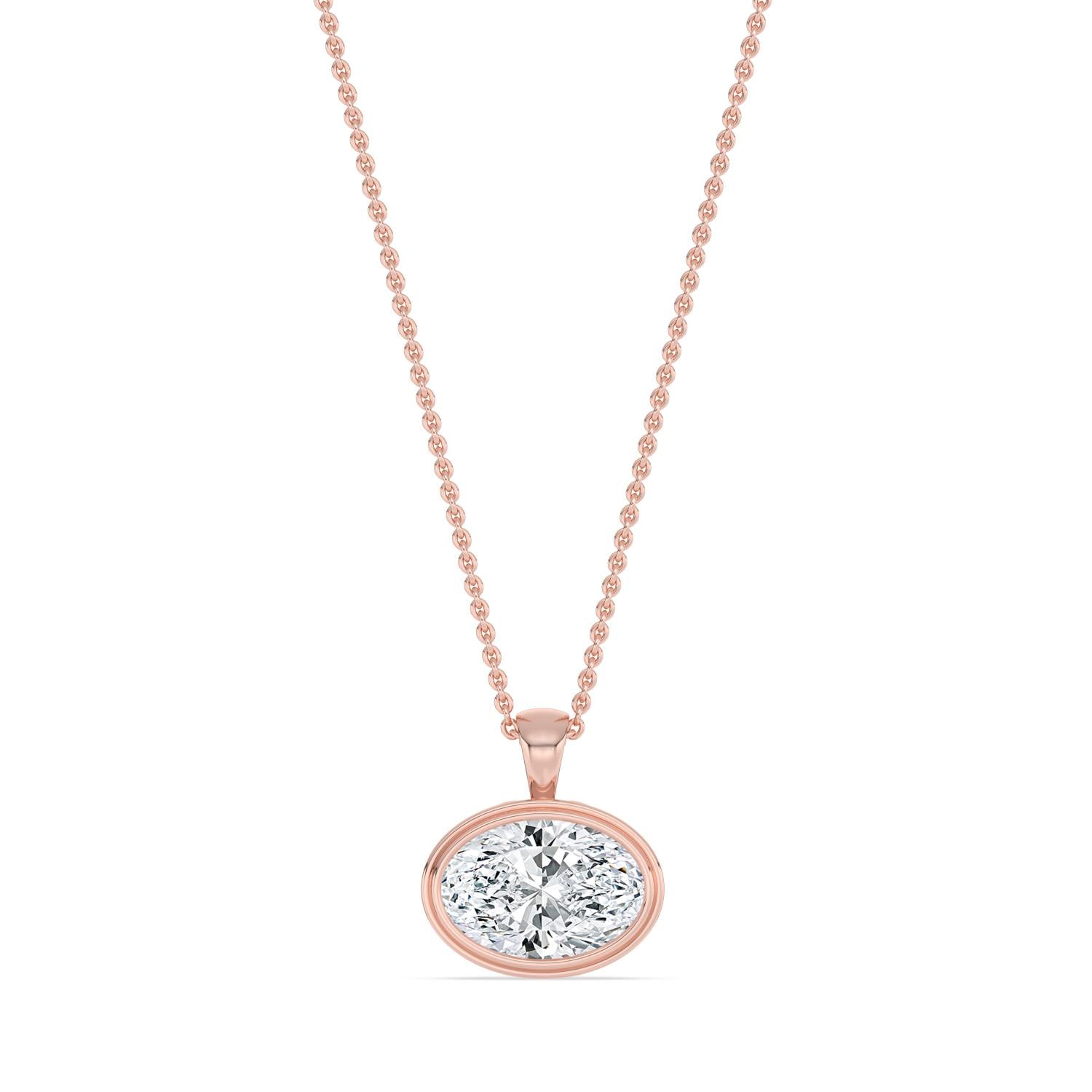 10K Rose Gold Lab Grown Diamond PENDANT 2.00 ctw P32687OV-2