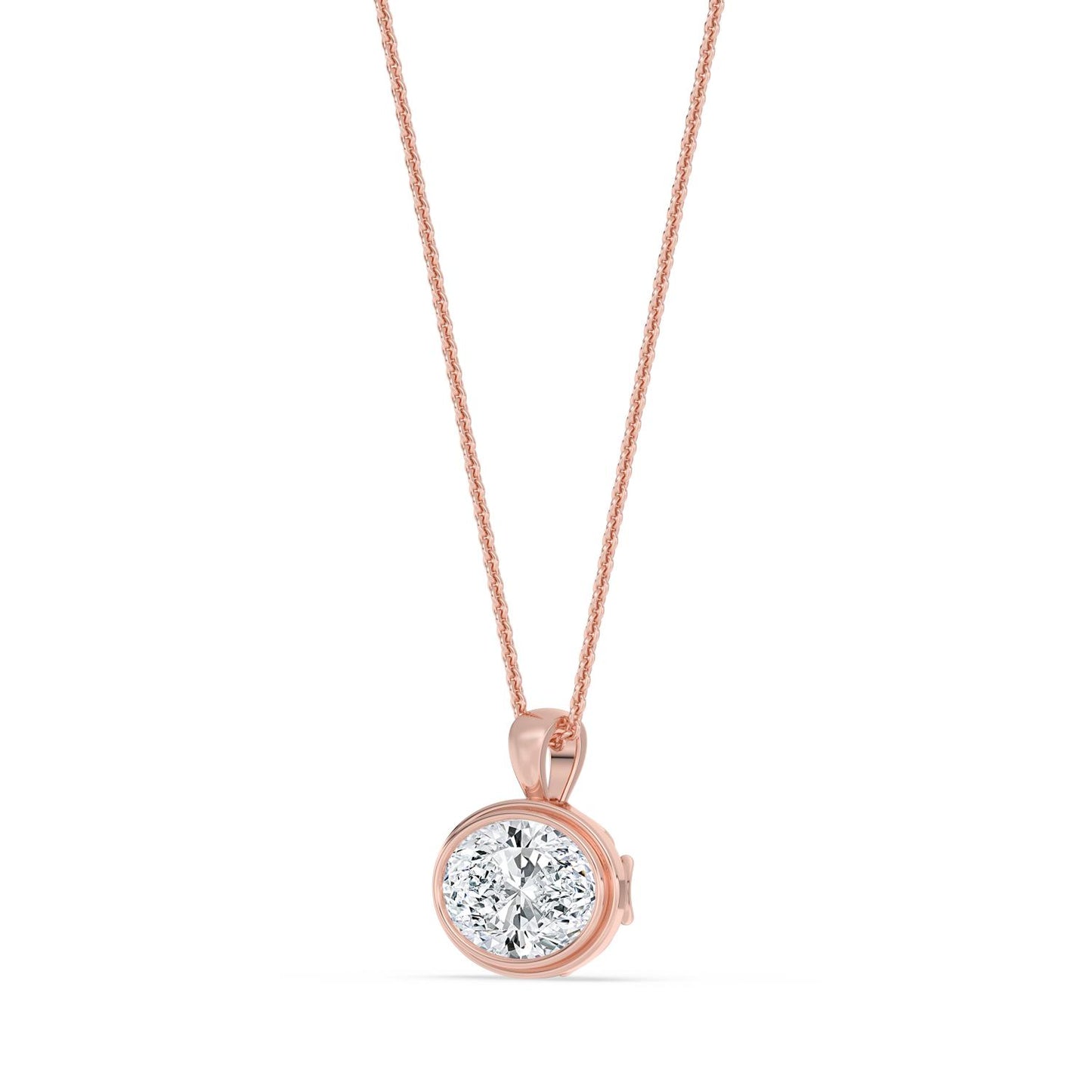10K Rose Gold Lab Grown Diamond PENDANT 2.00 ctw P32687OV-2