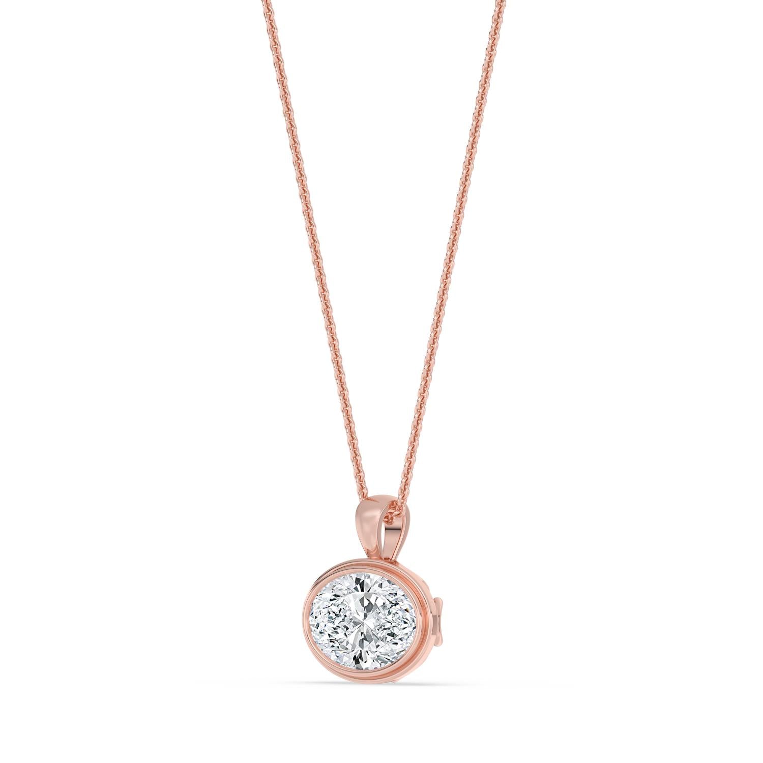 10K Rose Gold Lab Grown Diamond PENDANT 2.00 ctw P32687OV-2