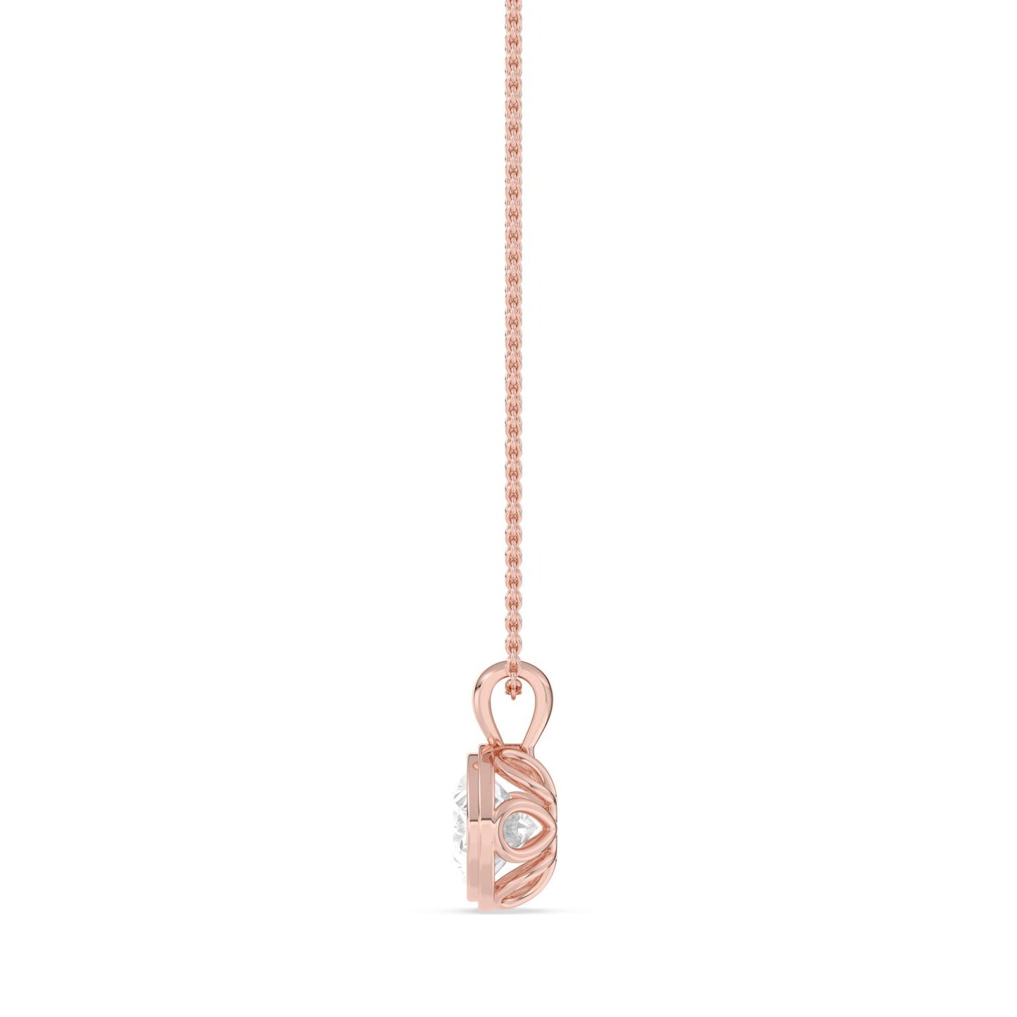 10K Rose Gold Lab Grown Diamond PENDANT 2.00 ctw P32687OV-2