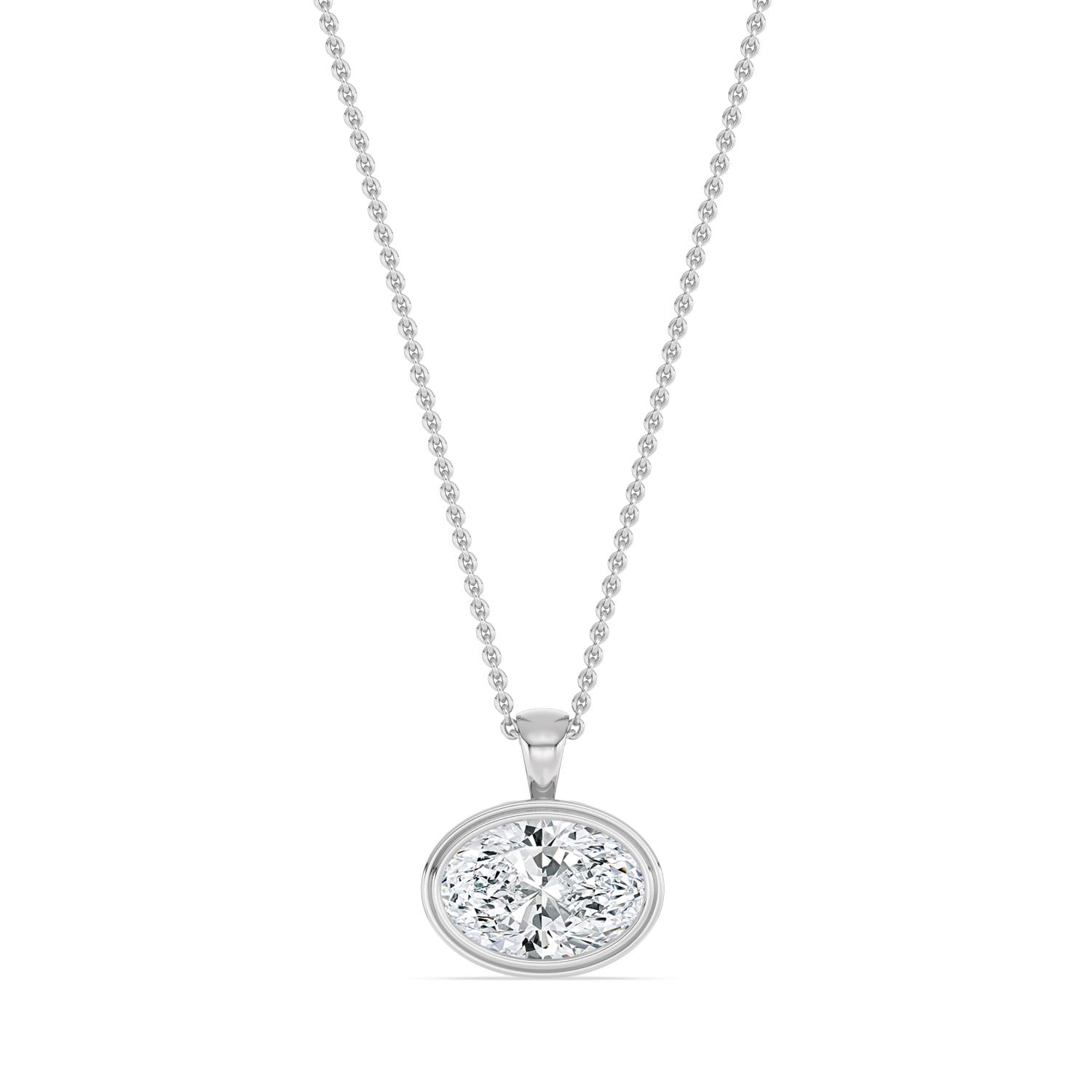 10K White Gold Lab Grown Diamond PENDANT 2.00 ctw P32687OV-2