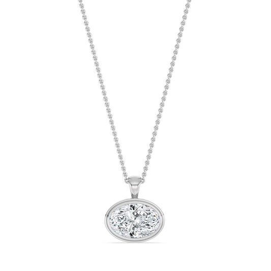10K White Gold Lab Grown Diamond PENDANT 2.00 ctw P32687OV-2