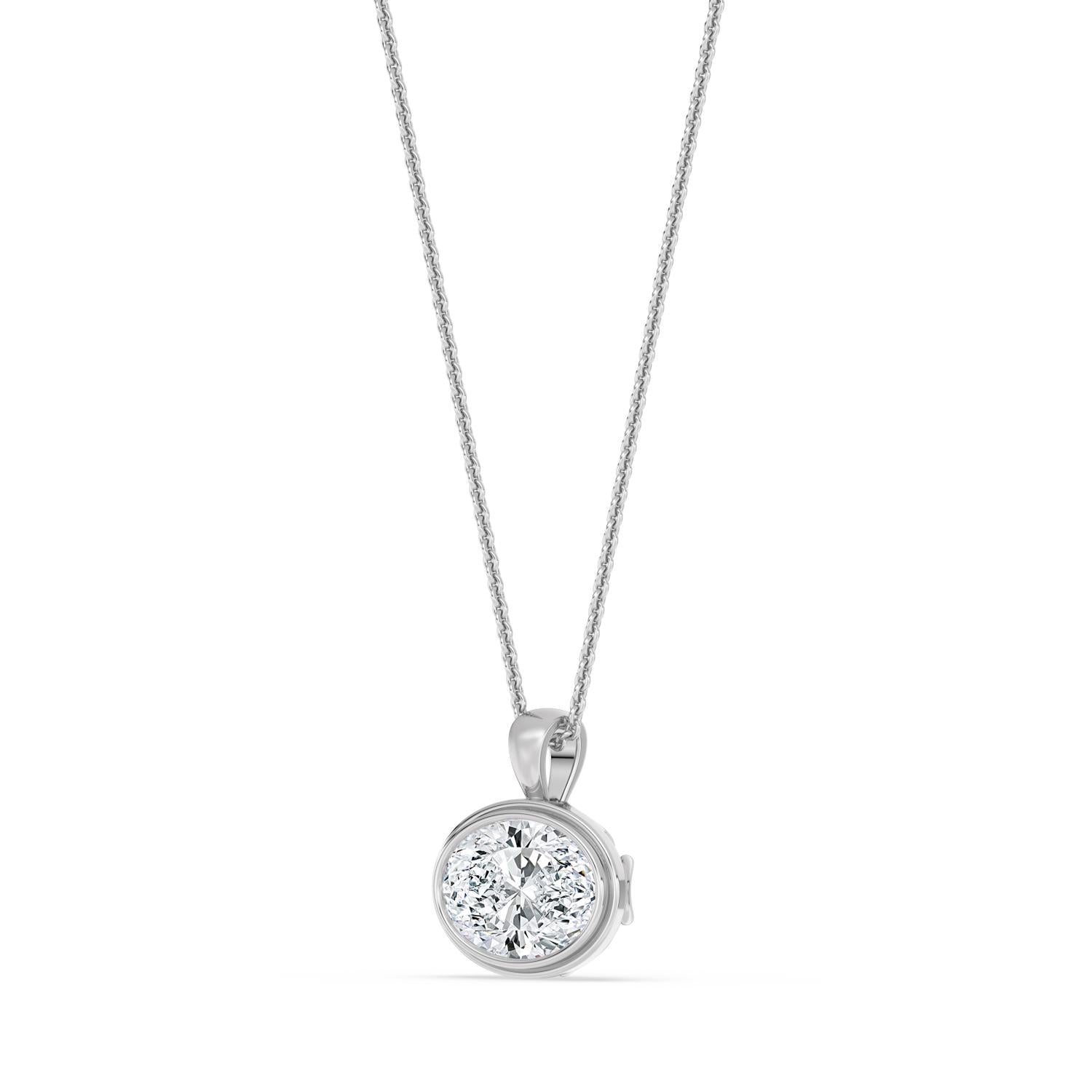 10K White Gold Lab Grown Diamond PENDANT 2.00 ctw P32687OV-2