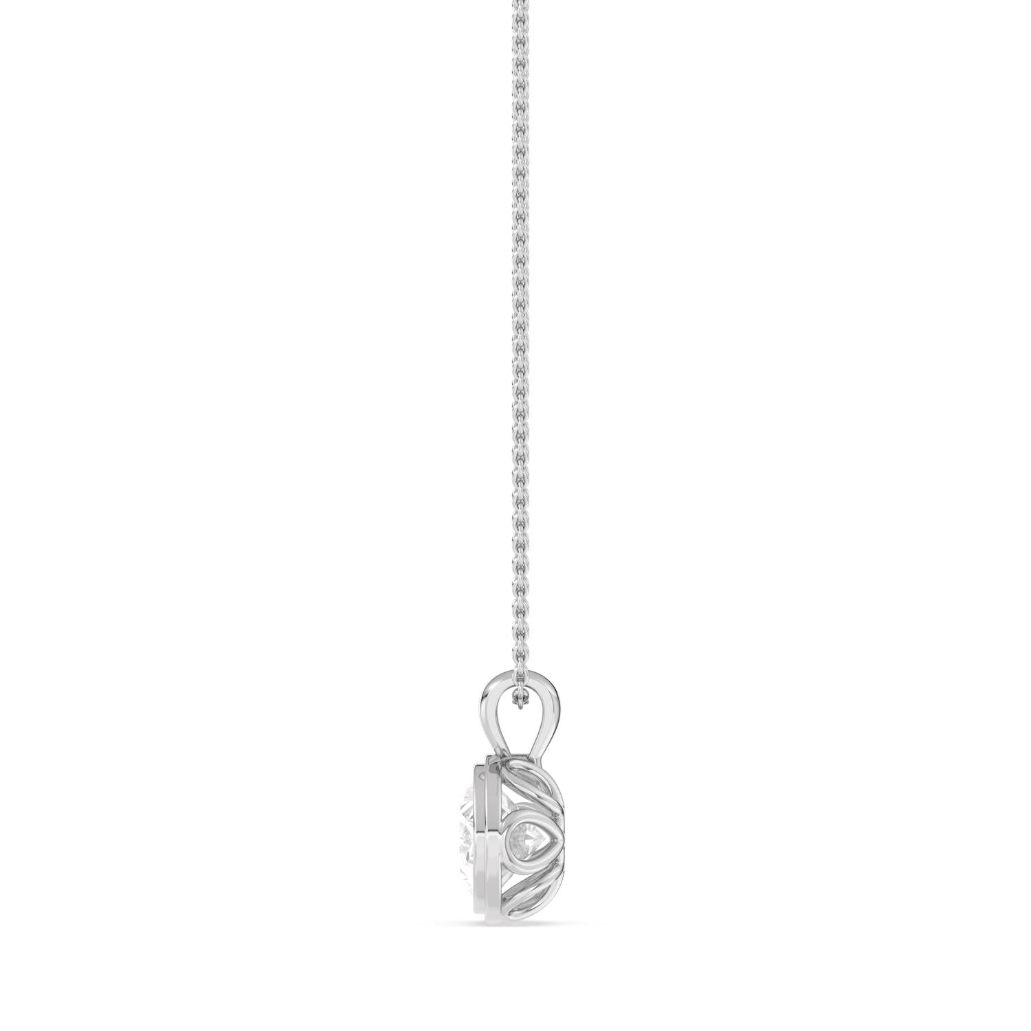 10K White Gold Lab Grown Diamond PENDANT 2.00 ctw P32687OV-2