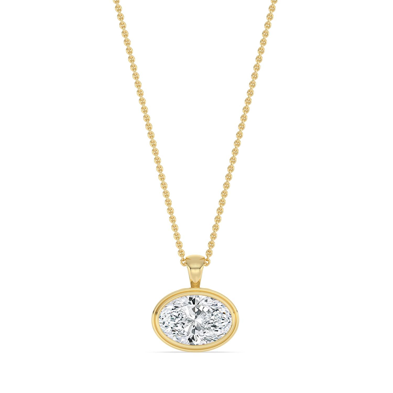 10K Yellow Gold Lab Grown Diamond PENDANT 2.00 ctw P32687OV-2