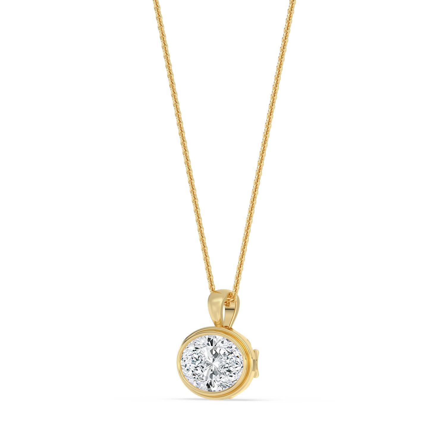 10K Yellow Gold Lab Grown Diamond PENDANT 2.00 ctw P32687OV-2