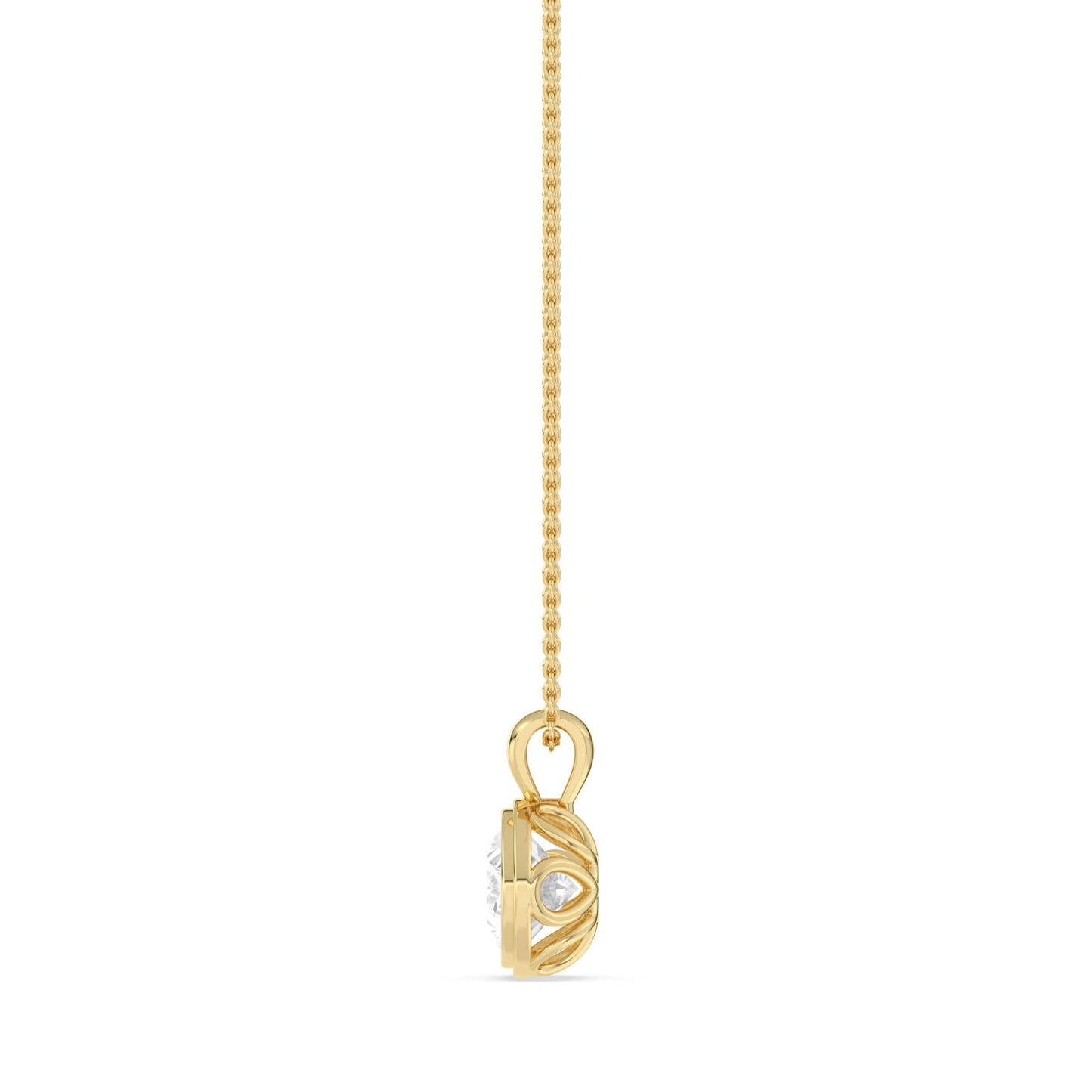 10K Yellow Gold Lab Grown Diamond PENDANT 2.00 ctw P32687OV-2