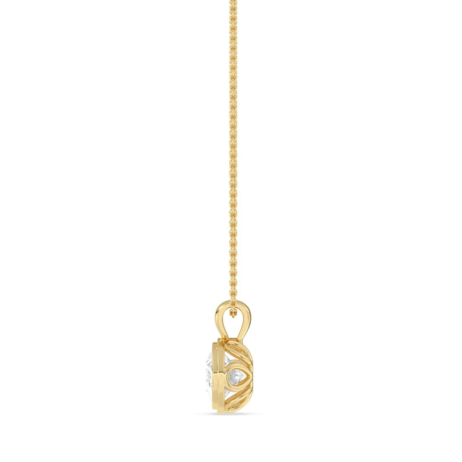 10K Yellow Gold Lab Grown Diamond PENDANT 2.00 ctw P32687OV-2