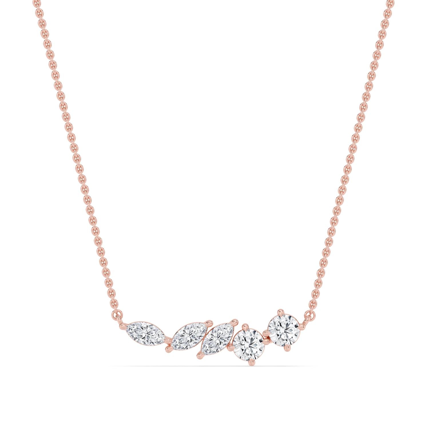 9K Rose Gold Lab Grown Diamond PENDANT 1.09 ctw P32697-1