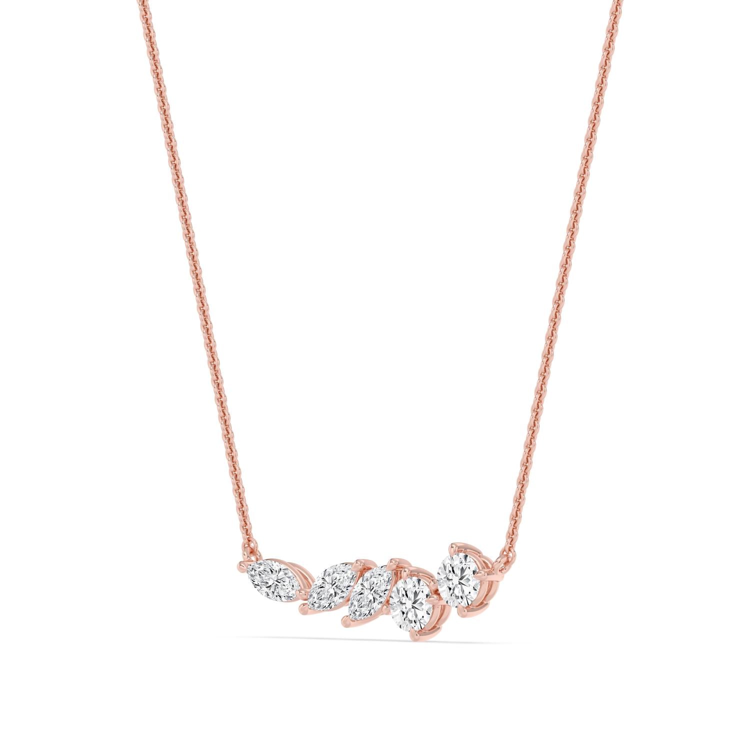 9K Rose Gold Lab Grown Diamond PENDANT 1.09 ctw P32697-1