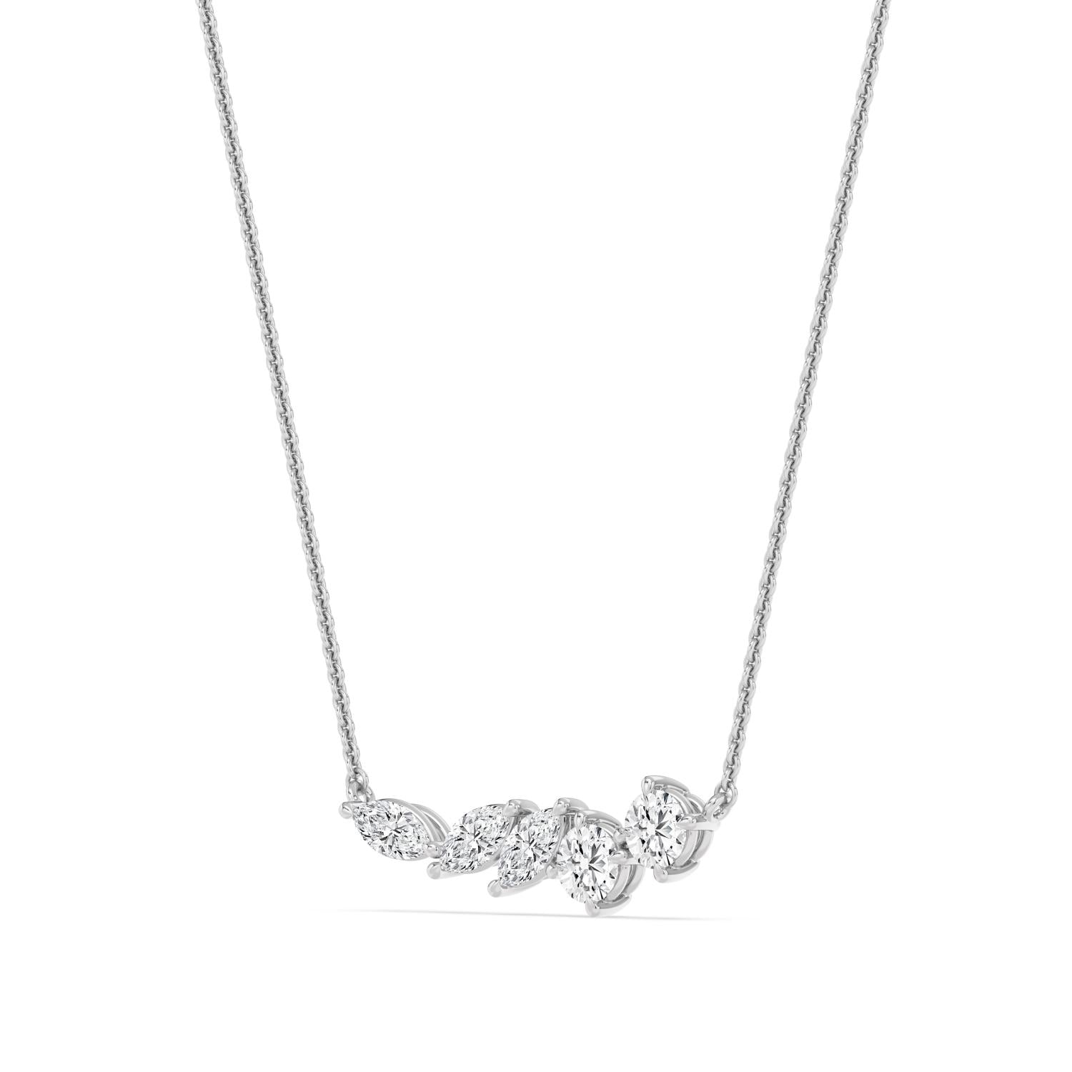 9K White Gold Lab Grown Diamond PENDANT 1.09 ctw P32697-1