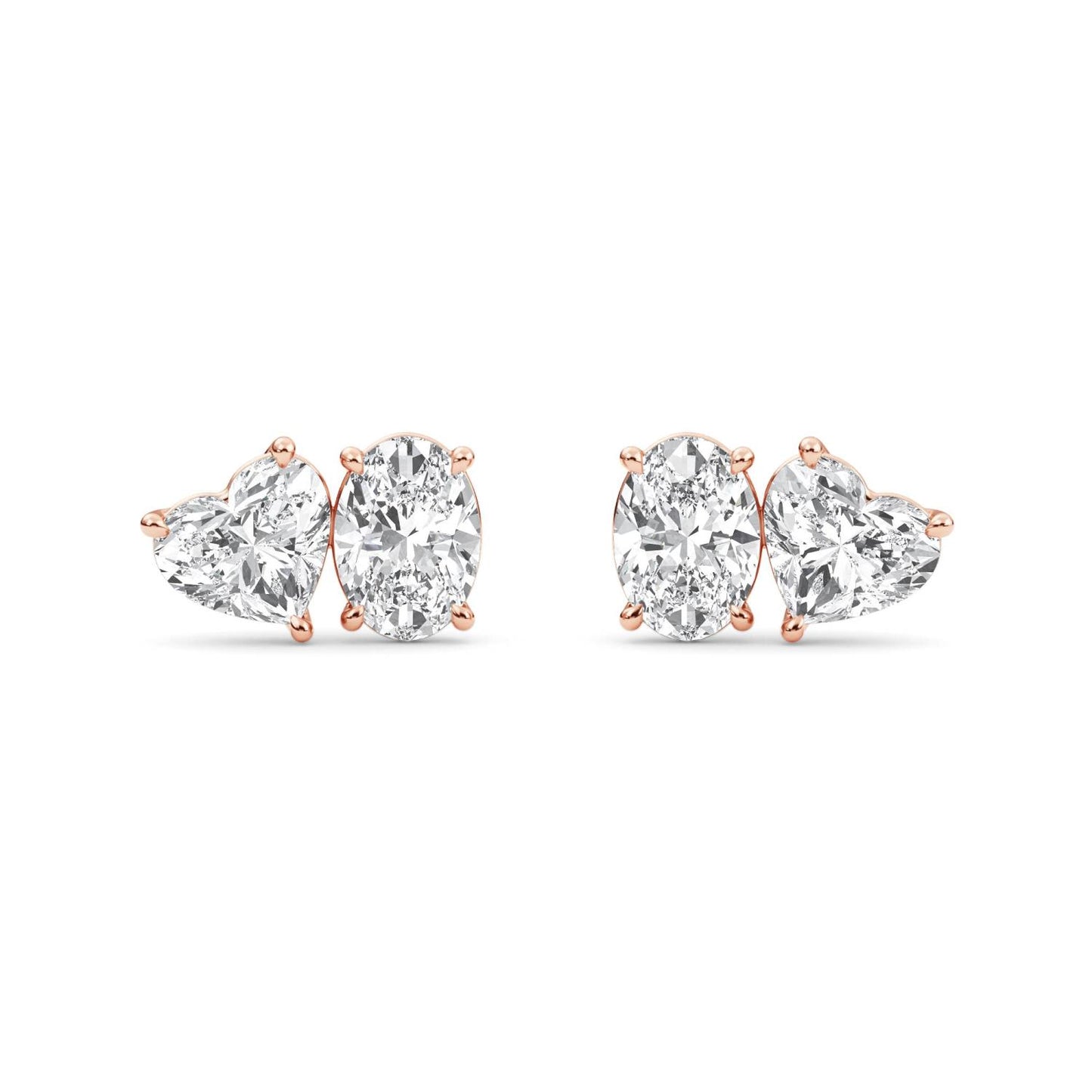9K Rose Gold Lab Grown Diamond EARRINGS 2.77 ctw PSE210107OVHT-3