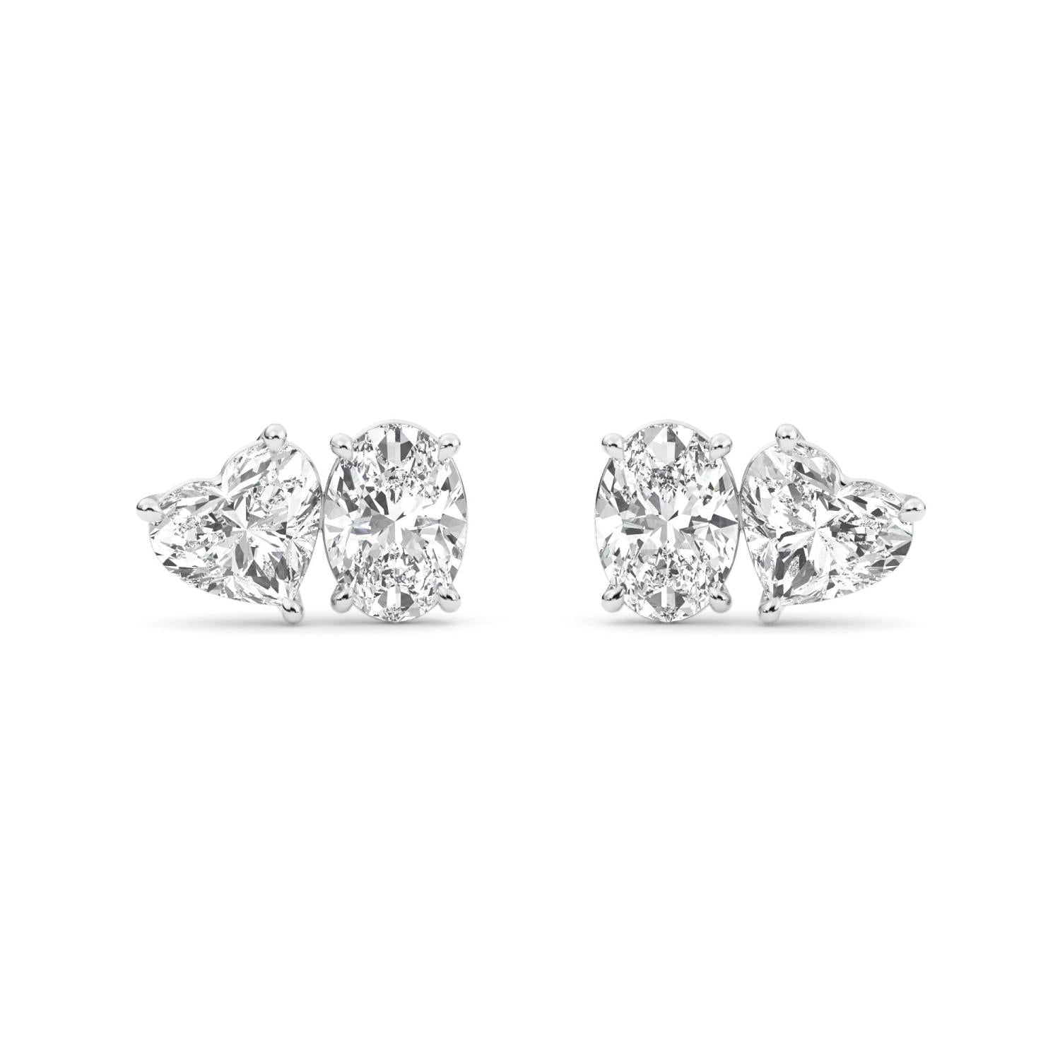 9K White Gold Lab Grown Diamond EARRINGS 2.77 ctw PSE210107OVHT-3