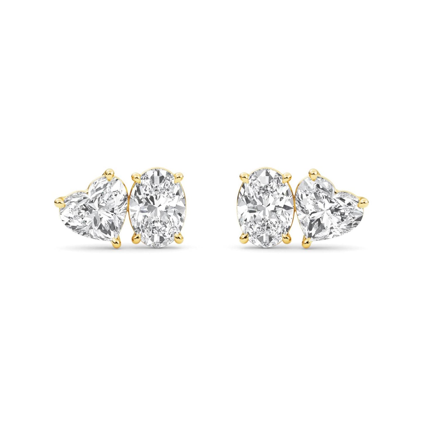 9K Yellow Gold Lab Grown Diamond EARRINGS 2.77 ctw PSE210107OVHT-3