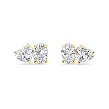 9K Yellow Gold Lab Grown Diamond EARRINGS 2.77 ctw PSE210107OVHT-3