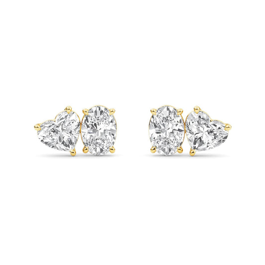 9K Yellow Gold Lab Grown Diamond EARRINGS 2.77 ctw PSE210107OVHT-3