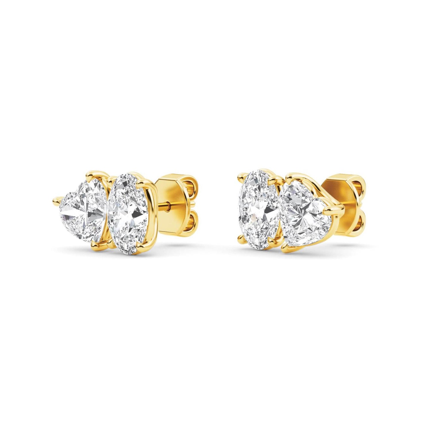 9K Yellow Gold Lab Grown Diamond EARRINGS 2.77 ctw PSE210107OVHT-3